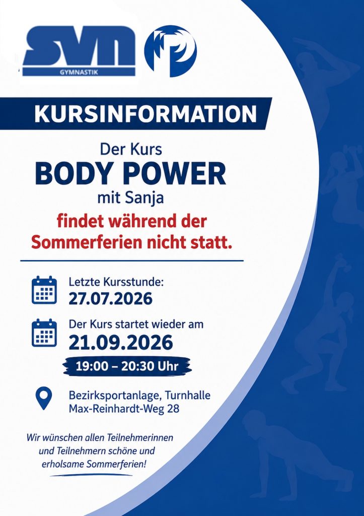 Flyer für Body Power_